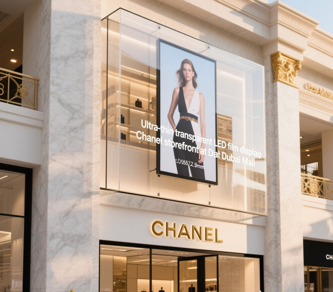 EnvisionScreen Revolutionizes Luxury Retail Visuals with Ultra-Thin LED Film Installation at Dubai Mall's Fashion Avenue  (1)